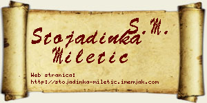 Stojadinka Miletić vizit kartica